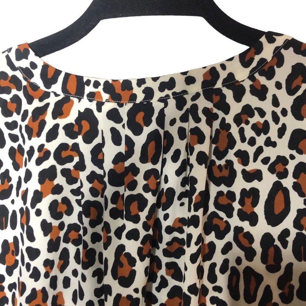 Talbots Slouchy Leopard Print Blouse Small Petite… - image 4